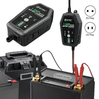 6V 12V 3A Fully Automatic Smart Battery Charger Maintainer for Car Motorcycle for Lithium LiFePO4 Lead-Acid Battery