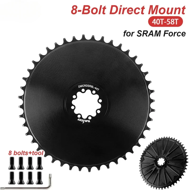 

8-Bolt Chainring Compatible with SRAM AXS Force Red Direct Mount Road Bike 40T/42T/44T/46T/48T/50T/52T/54T/56T/58T Narrow Wide