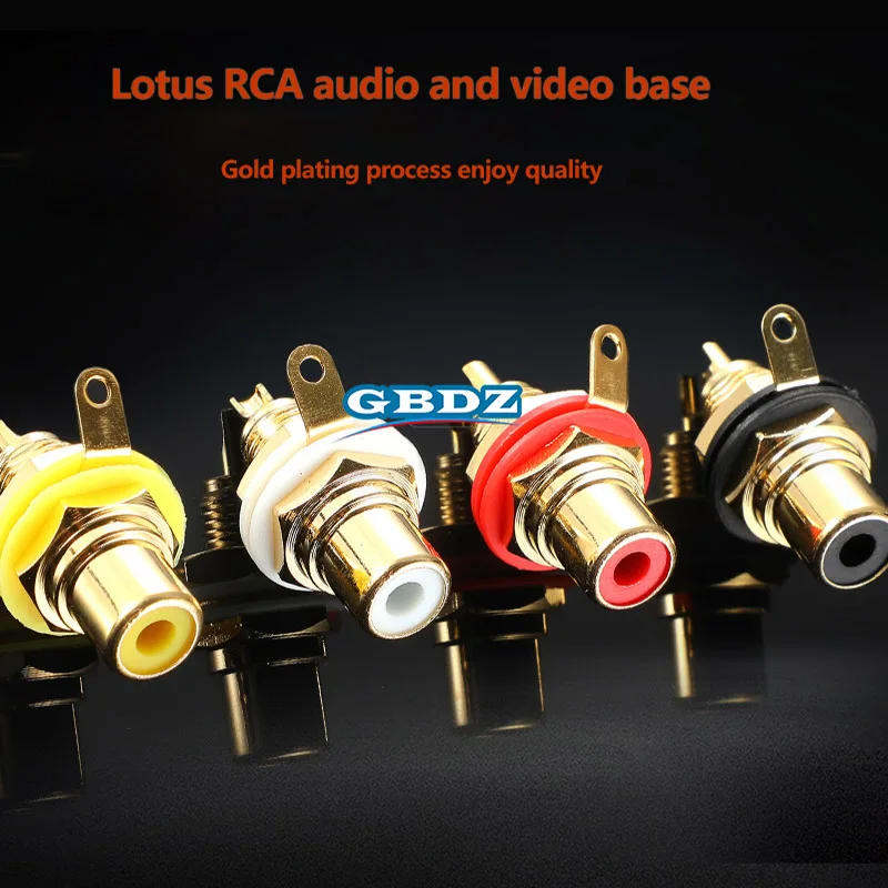 

NYS367A Pure Copper Gold Plated RCA HIFI Terminals Banana Plug Female Plug Head Video Audiovisual DVD Audio Terminal Connector