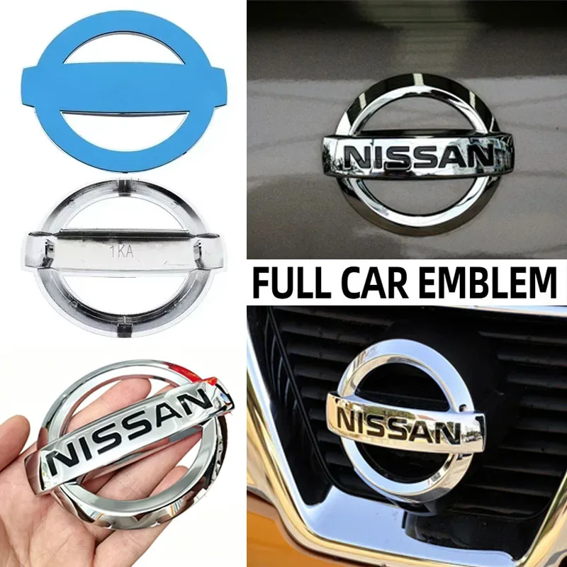 ABS Car Front Rear Logo Silver Emblem for Nissan Qashqai X-Trail Kicks Juke Leaf Micra Patrol Maxima Murano Altima Teana Versa L
