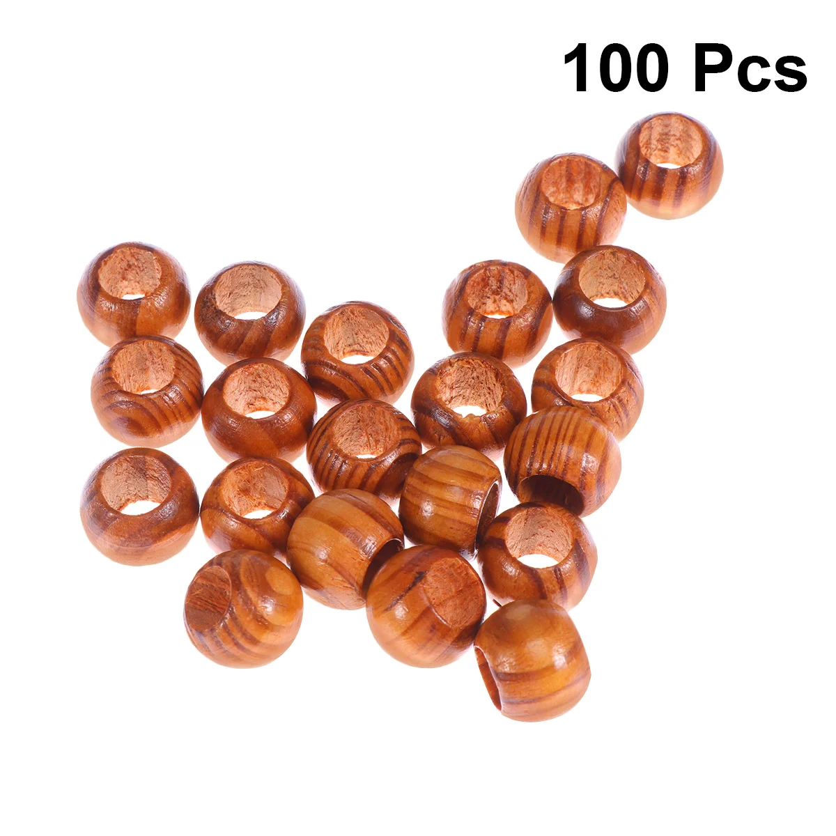 100 Pcs Home Decoration Beads Spacer Wooden Beading Clothes Bracelet DIY Craft Bamboo Necklace