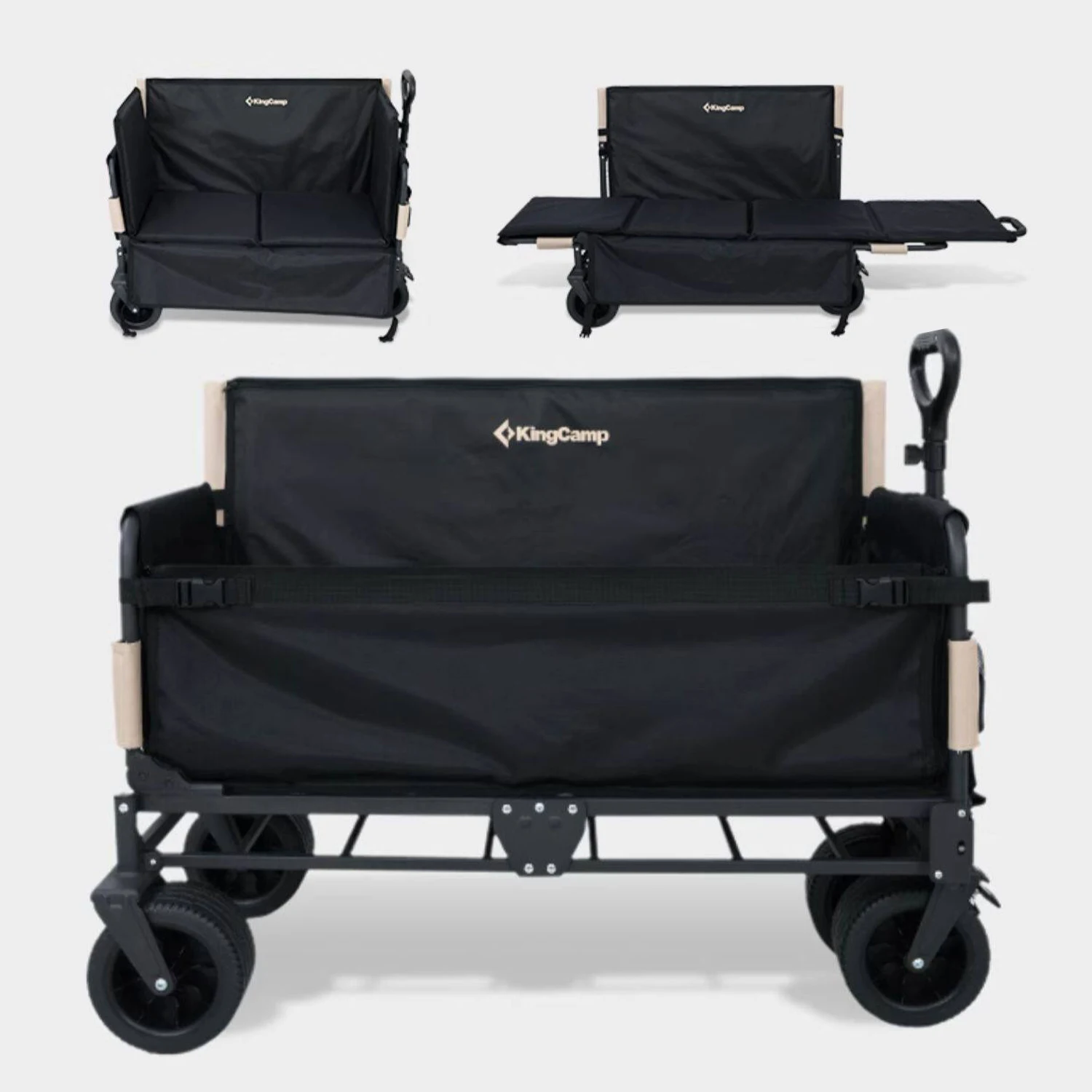 Camping Wagon Cart 153L Multi-Functional Foldable Outdoor Portable Picnic Camping Cart for Beach Picnic Camping
