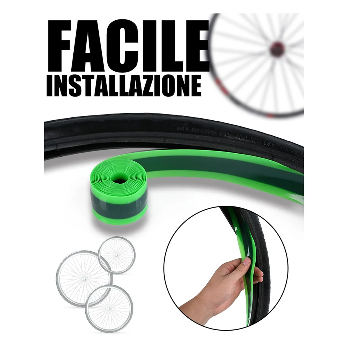 2PCS Bike Tire Liner, Inner Tube Bicycle Flat Protector Compatible for 12/16/18/20/24/26/27.5/29Inch