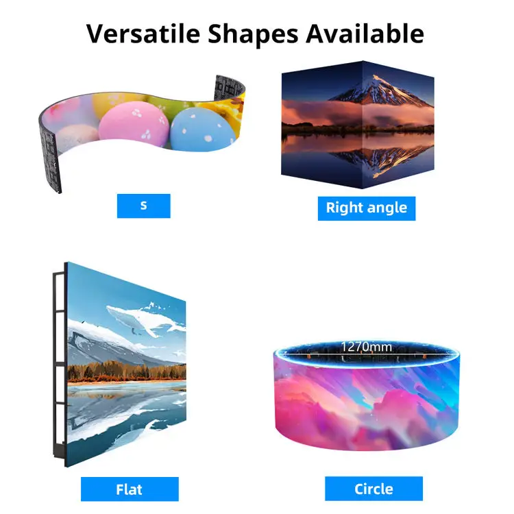 P2.604 P4.8 500x1000mm Multi-scene LED Advertising Screen Indoor Outdoor Rental LED Video Wall Panel for Stage DJ Booth Church E
