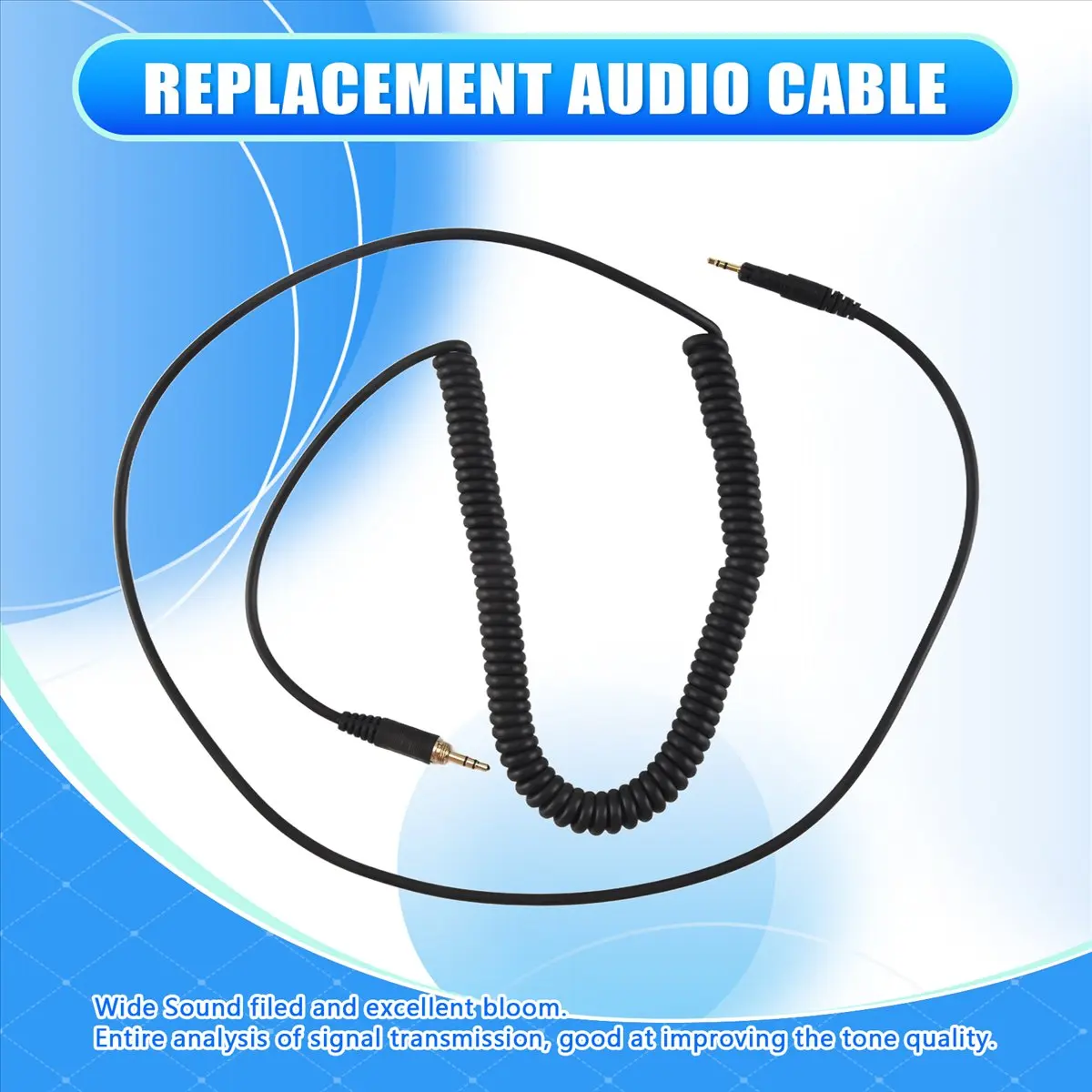 Essential Replacement Audio Cable for M50X M40X Headphones Black 23 AugT2