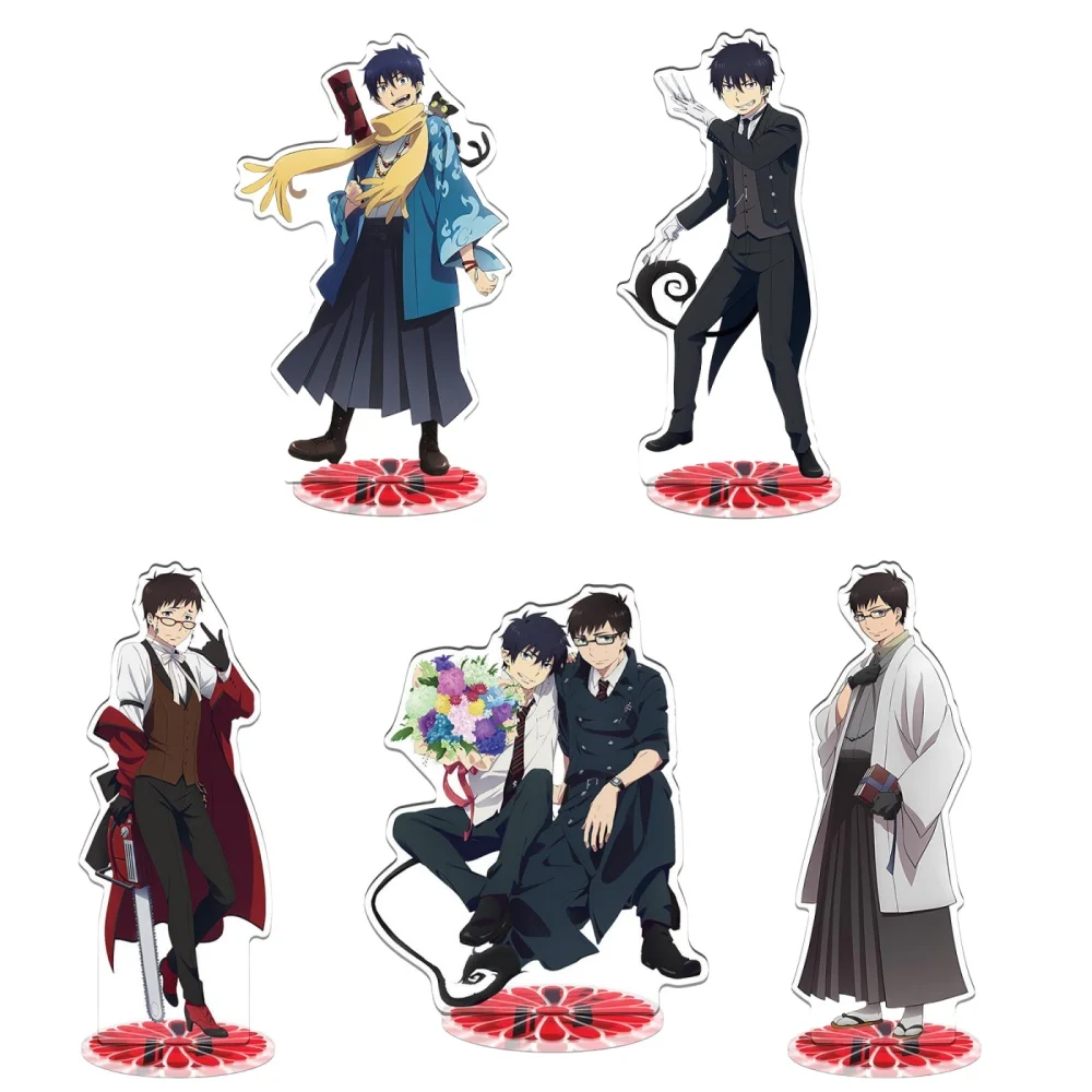 Soporte de exorcista azul de Anime Ao No azul, figura Original de Kamiki Izumo Okumura Rin Suguro Ryuuji, accesorios de placa de pie acrílica, 15cm