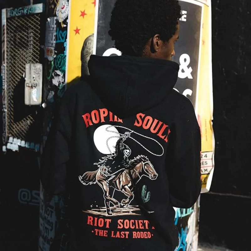 

Riot Society Men's Graphic or Embroidered Hoodie Hooded Sweatshirt loose comfortable fashionable personalized Japanese style