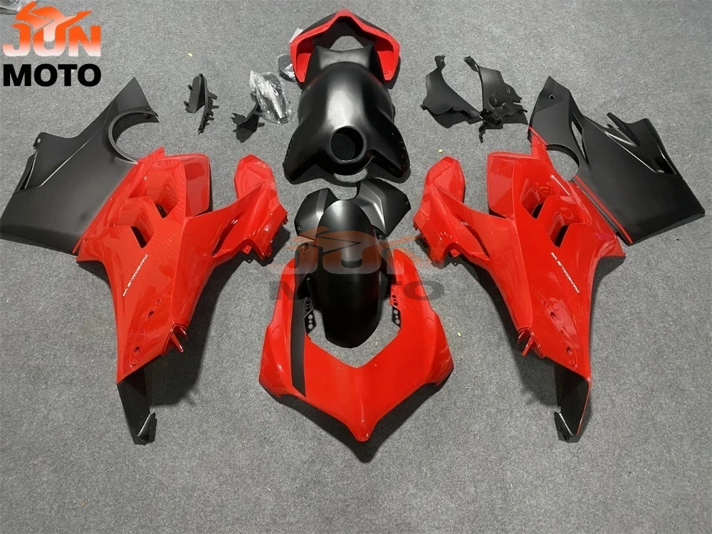 JUN Fit For Panigale V4 V4S V4SL V4SP V4R 2020 2021 2022 Fairings Whole Vehicle Body Kit Complete External Member Cowling  Red