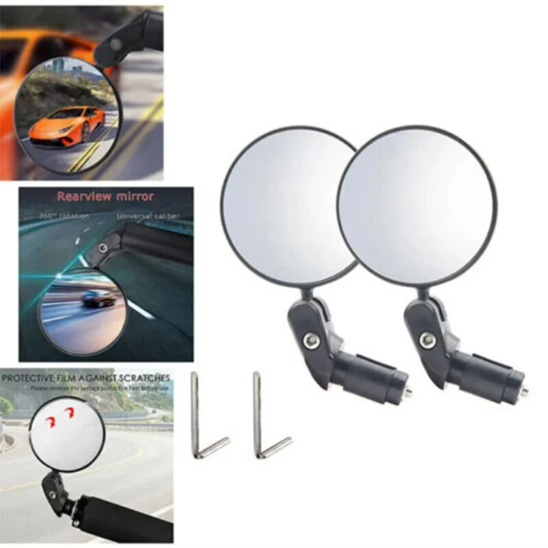 Bike Rearview Mirror Foldable Convex MTB Road Bike Accessories General Purpose Reflectors Outdoor Riding Safety Equipment