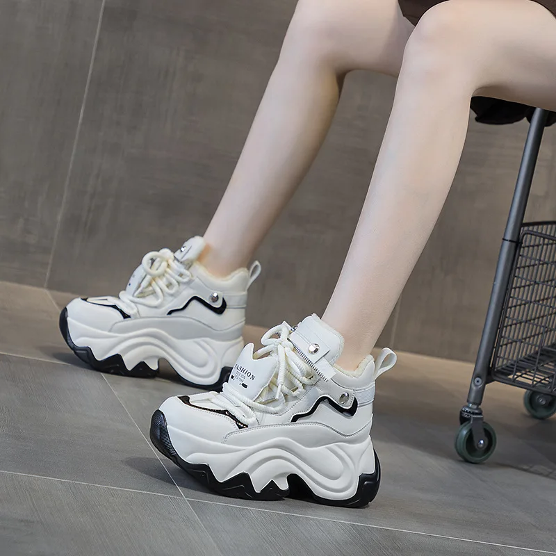 

Повседневные женские кроссовки-слипоны на платформе для увеличения роста, универсальные, модные, весна 2025