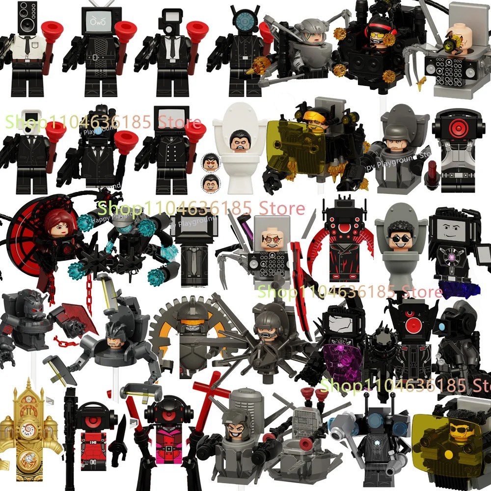 2025 Skibidi Toilet Man Anime Cartoon Bricks Dolls Cameraman Speakerman ...