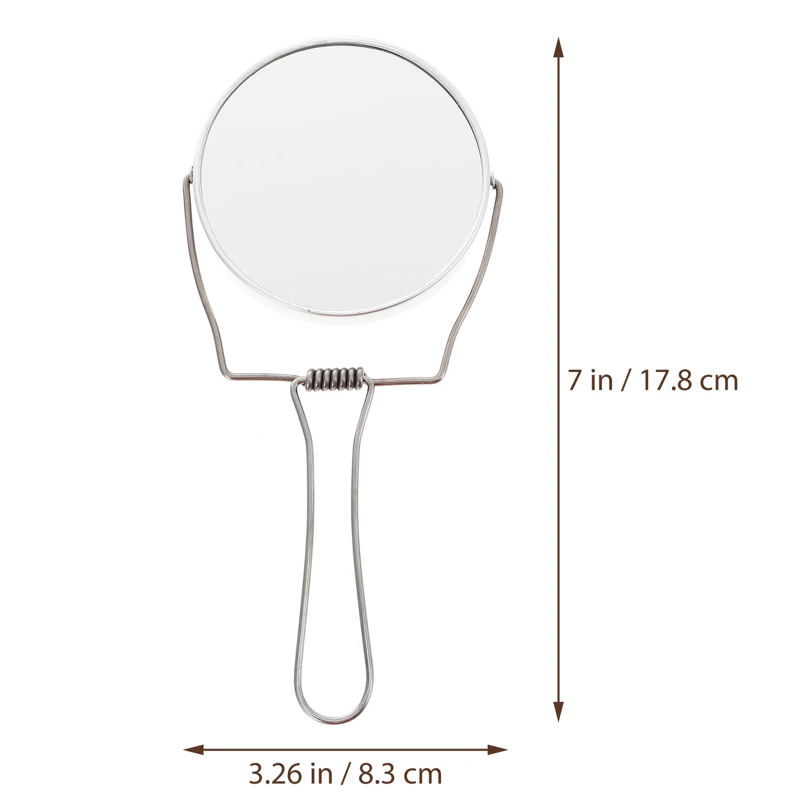 2 قطعة مرآة ماكياج على الوجهين مرآة يد مدمجة قابلة للطي مع انعكاس واضح عالي الدقة تصميم محمول لأحمر الشفاه تحقق من اللمس #5