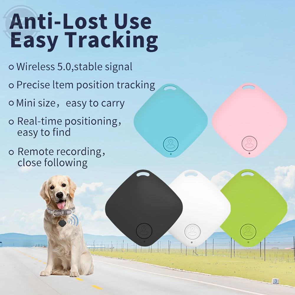 Mini Anti Lost Alarm Wallet KeyFinder Smart Tag Bluetooth- Compatible Tracer GPS Locator Keychain Pet Dog Child Tag Tracker Key