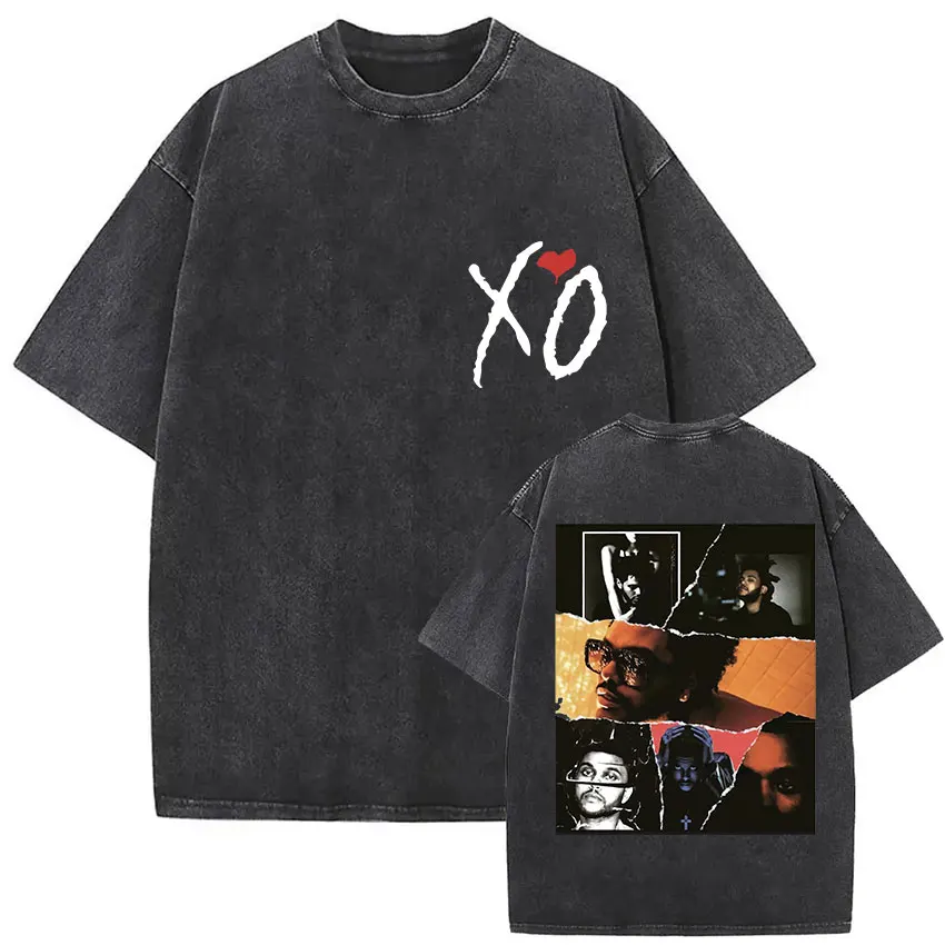 The Weeknd After Hours Til Dawn Tour 2025 Fans Gift T Shirts Men's Women Vintage Washed Hip Hop Short Sleeve T-shirt Streetwear