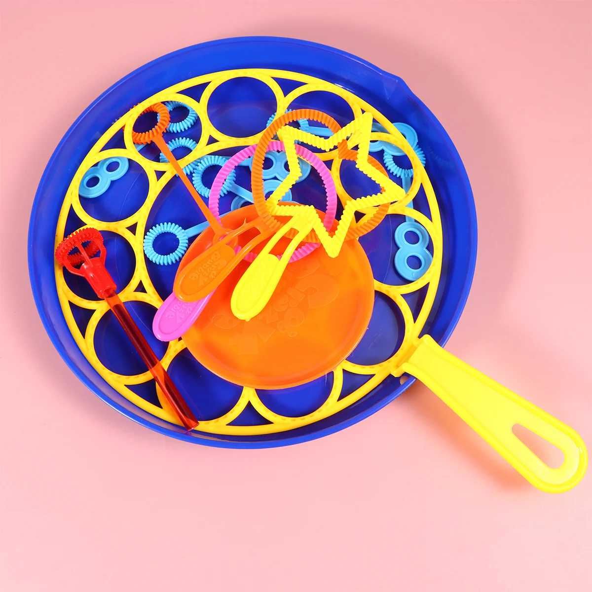 Set di soffianti da 11 pezzi, creatore di bolle multiforma per bambini, durevoli, leggeri e divertenti strumenti per bolle per giochi all'aperto, regalo per feste