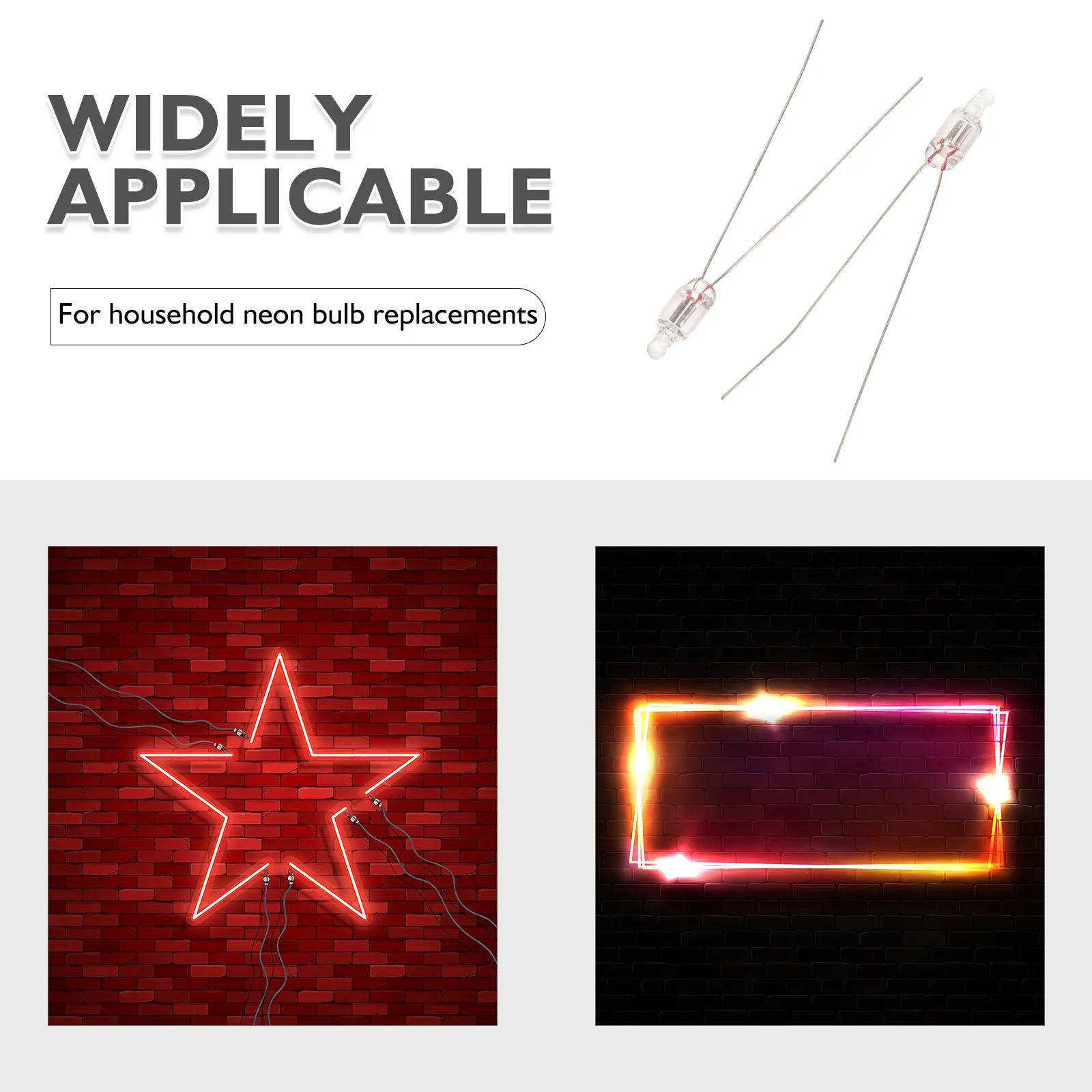 200Pcs Red Neon Indicator Bulbs 5x13mm High Visibility Panel Mounted Warning Lights for Equipment Control Electrical Panels