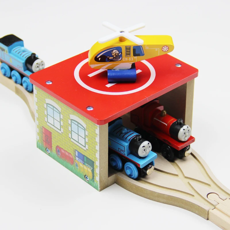 EDWONE Wooden Railway Train Variety Track Railway Accessories Rail Station Crosse Component Educational Toy fit for   Biro