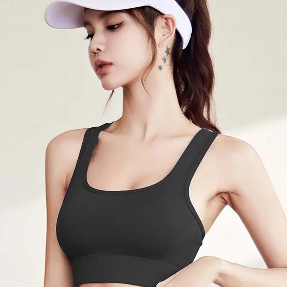 

Сплошной цвет I-образный спортивный бюстгальтер с защитой от сотрясений, дышащий жилет для фитнеса с спиной, регулируемое удобное нижнее белье для йоги