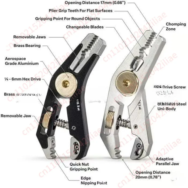 2Pcs Multifunctional pliers, pocket pliers, pocket grips, tool accessories
