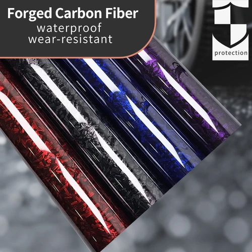 Vinilo forjado de fibra de carbono para coche, pegatinas adhesivas para motocicleta, películas adhesivas para carrocería de coche, color negro, dorado, plateado y rojo de alto brillo