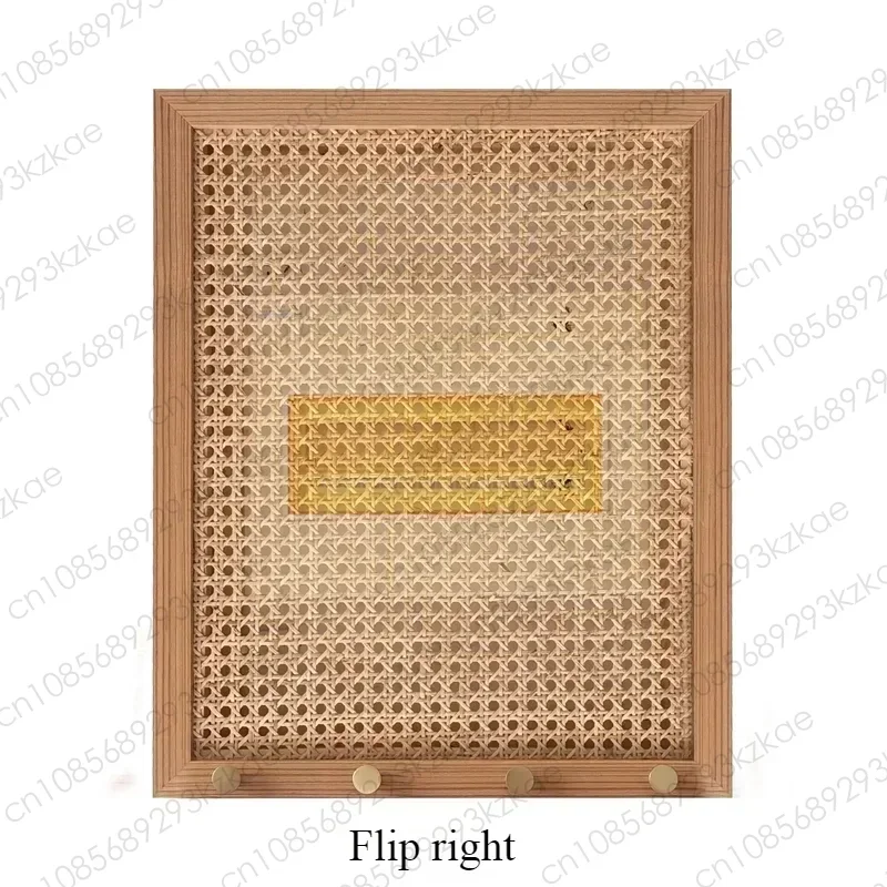 Nordic Rattan Weaving Electricity Meter Box Flip Design Wall Stickers Homestay Clothes Hook Electric Switch Occlusion Home Decor
