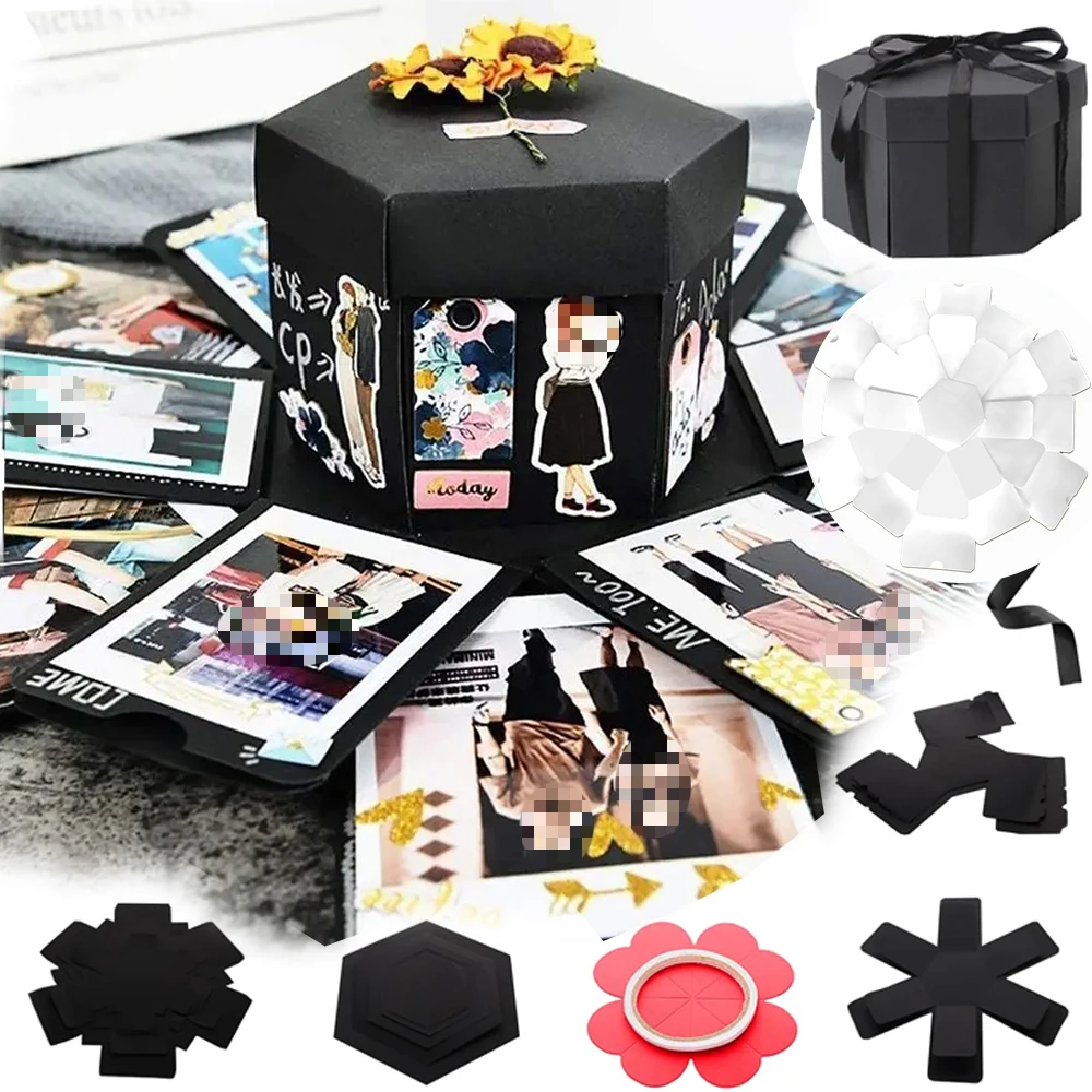 

Explosion Photo Album Gift Box Gift Love Memories Birthday Anniversary Wedding Valentine's Day Party DIY Surprise Gift 선물 서프라이즈