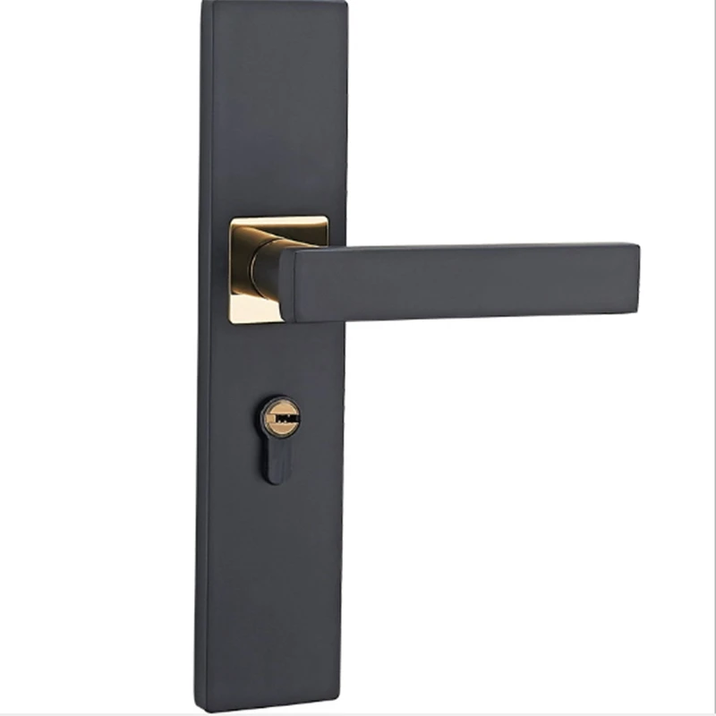 

Minimalist Door Lock Continental Bedroom Door Handle Lock Interior Anti-Theft Room Safety Door Lock Aluminum Alloy Mute Gate