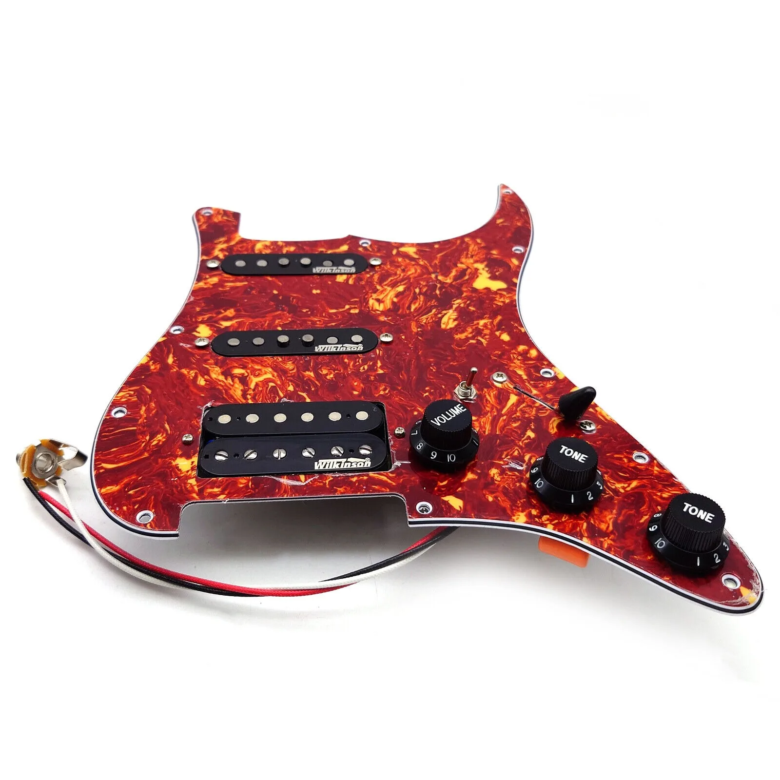 Conjunto de pickguard pré-carregado para guitarra, captadores humbucker ssh alnico 5 para guitarra elétrica st, peças de reposição