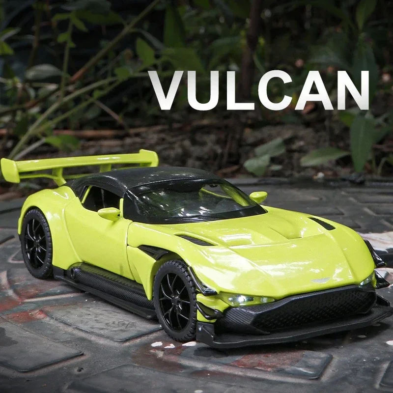 1:32 Aston Martin Vulcan Supercar Model With Sound Light Children Boy Car Gift Birthday Collection Home Decor Miniature Voiture