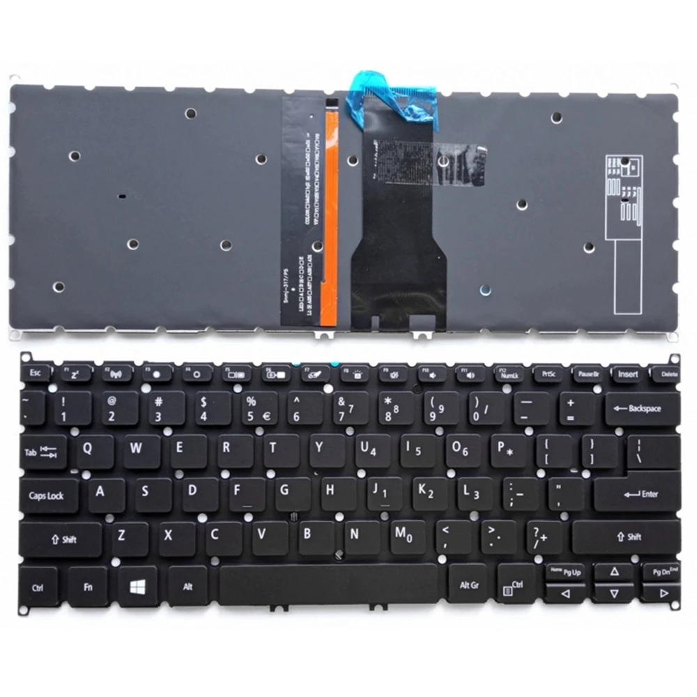 

Клавиатура ноутбука ACER для Spin SP314-54N, черная, американская английская раскладка