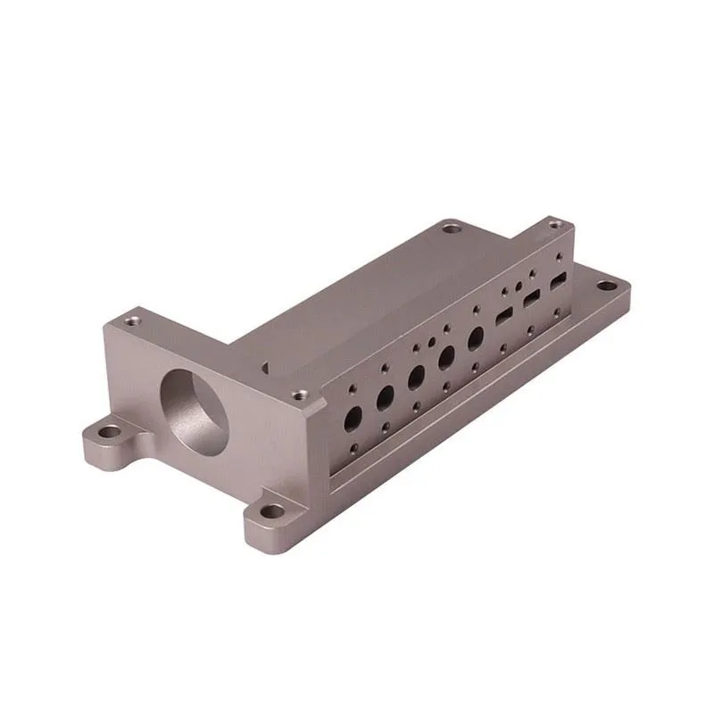 CNC machined aluminum alloy stainless steel material Precision threaded hole connection fixtures Multi-way cooling pipe base