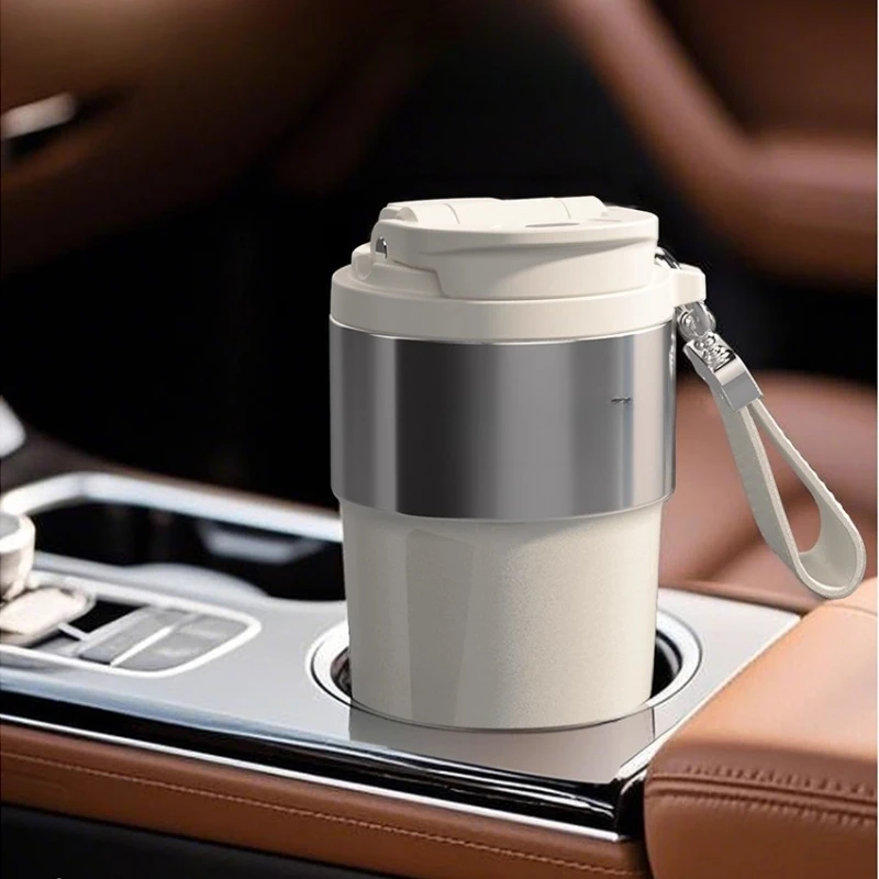 

Large capacity coffee cup 316L stainless steel liner tea separation portable cold water cup