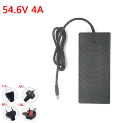 54.6V 4A Li-ion Battery Charger For 48V 13S Electric Scooter Wheelchair Li-ion Battery E-bike Charger DC5.5*2.1MM