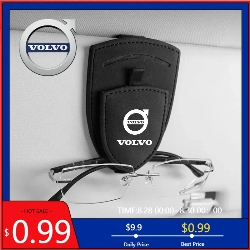 

Universal Bracket Car Glasses Clip Sun Visor Sunglasses Ticket Card Storage Holder For Volvo XC60 V50 V40 XC90 S60 C70 V90 V60 E