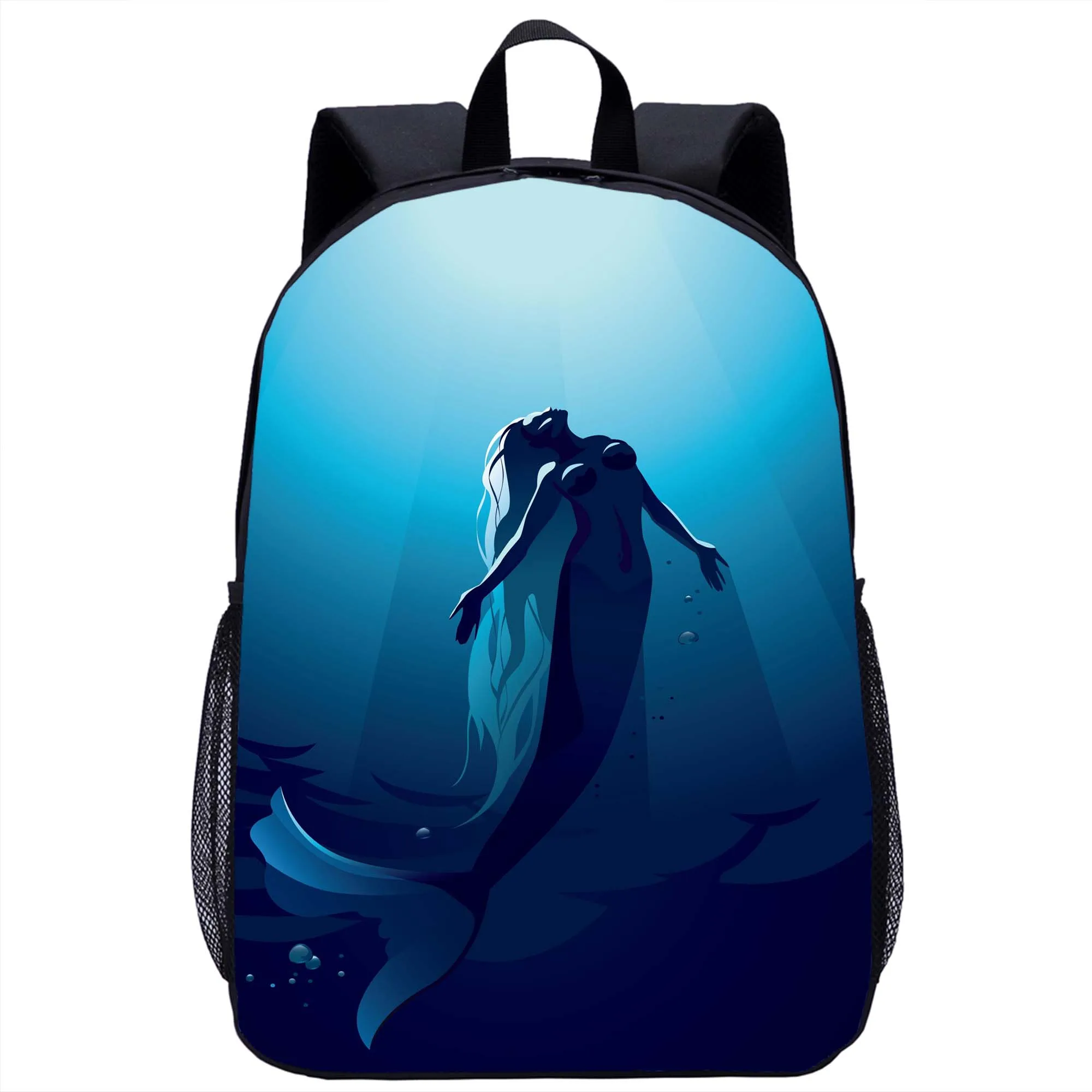 Mochila con patrón de sirena de los Fondos Marinos para niñas y niños, mochila escolar multifunción, mochilas casuales para adolescentes, mochilas de viaje