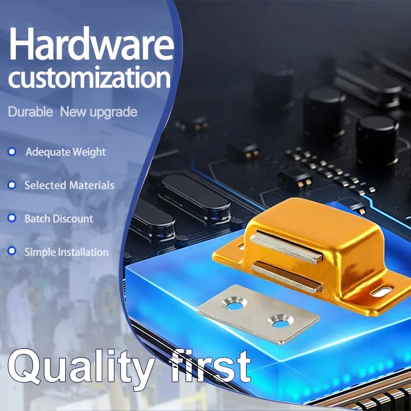 3pcs Side Mounted Magnetic Lock Anti-Theft Function Industrial Grade Aluminum Alloy Ensures Safe Closure for Security