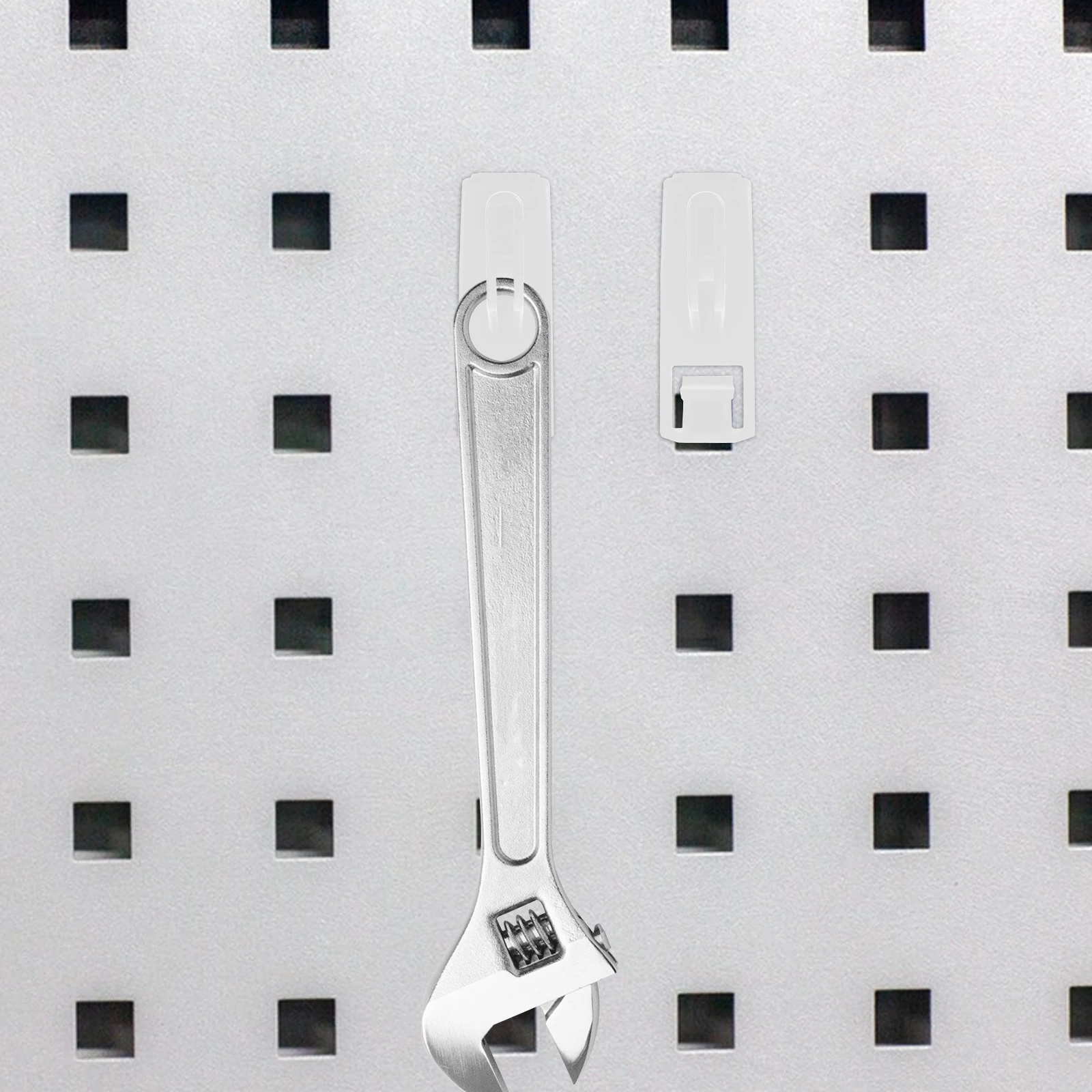 

10 Pcs Square Hole Plate Hook Folding Chair Hooks Garage Organization Storage Utility up