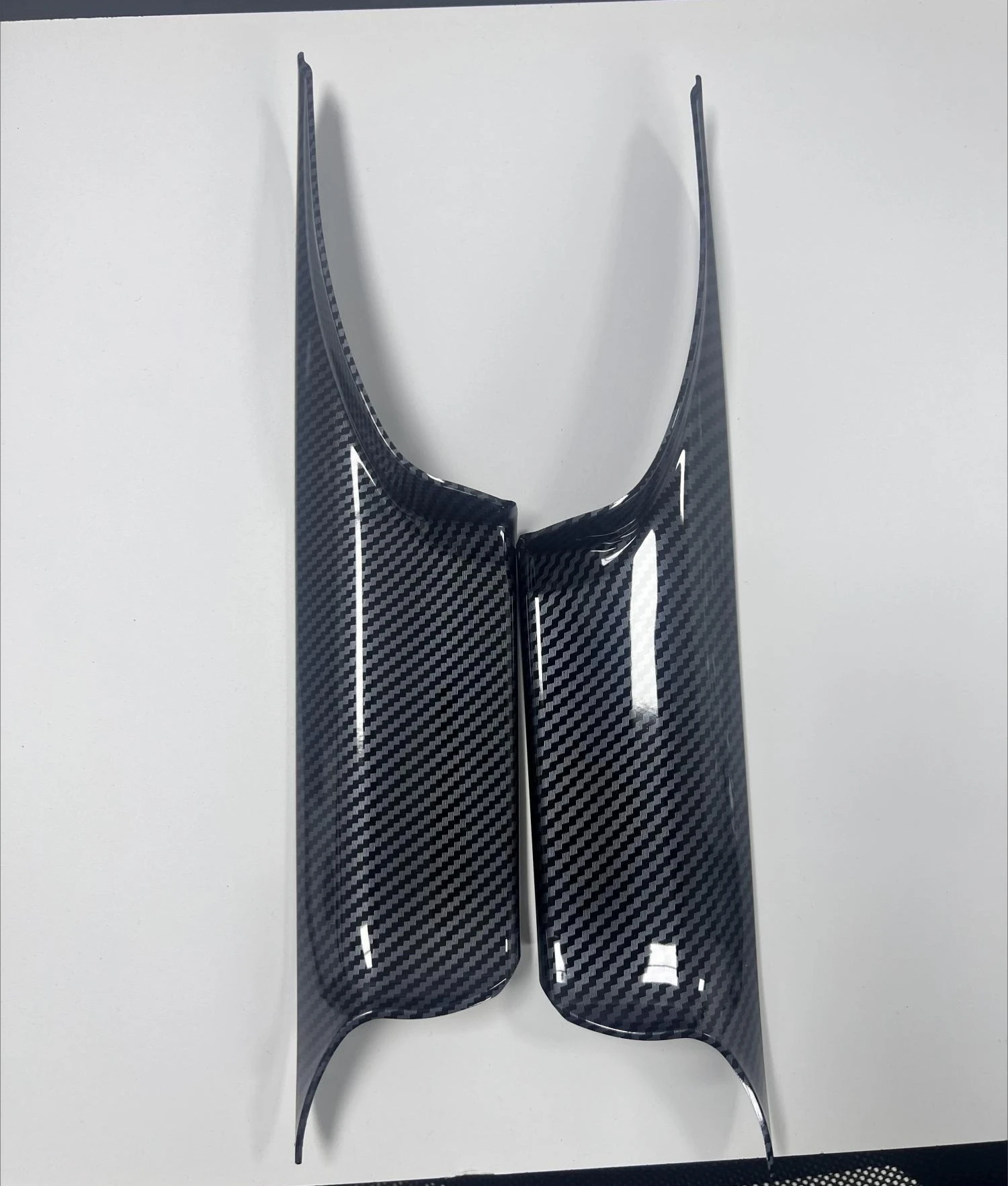 مقبض باب السيارة الداخلي لسيارات BMW F01 7 Series 730 750 2008-2015 الجبهة الخلفية اليسرى اليمنى ألياف الكربون مقبض لوحة الباب الداخلي