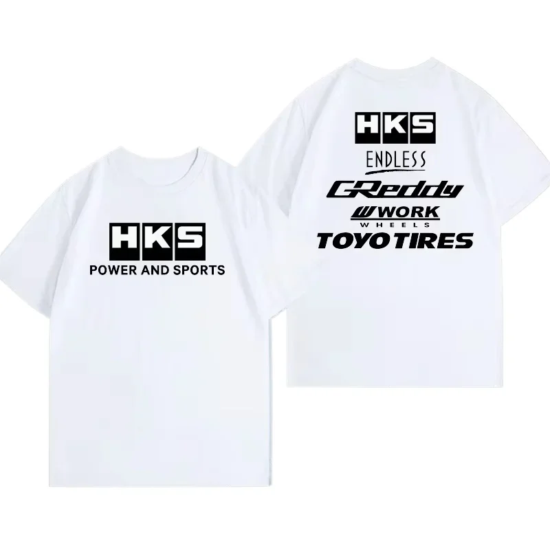 2026 Japan JDM Modified Car HKS ENDLESS Work Pure Tshirt Men Women Short Sleeve Big Size Crewneck Top Man Tees Unisex