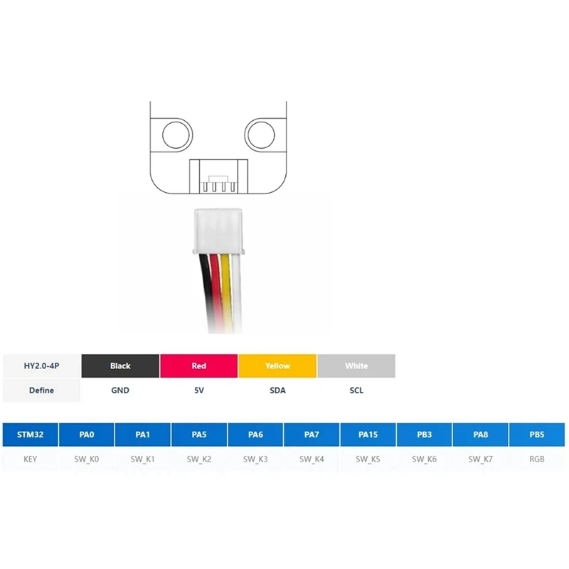 Hot-Byte Button Unit W/ 8-Button Touch Switch Tactile Switch Input Unit STM32 RGB Light (STM32G031)