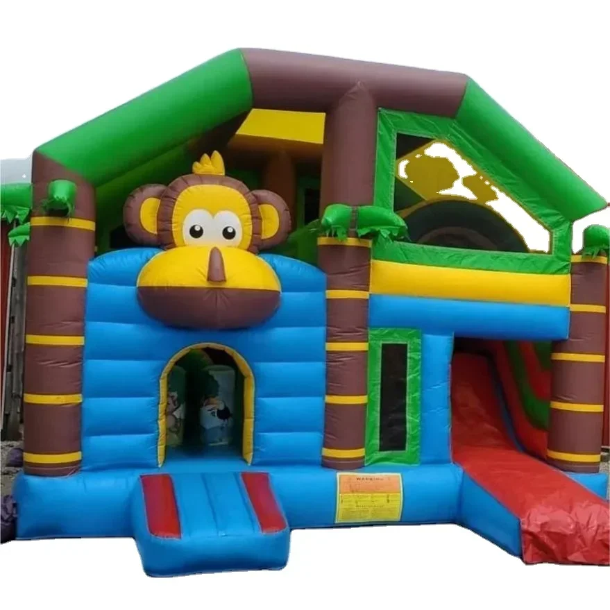 Castillo inflable comercial para saltar, casa de rebote pastel, castillo inflable divertido con tobogán