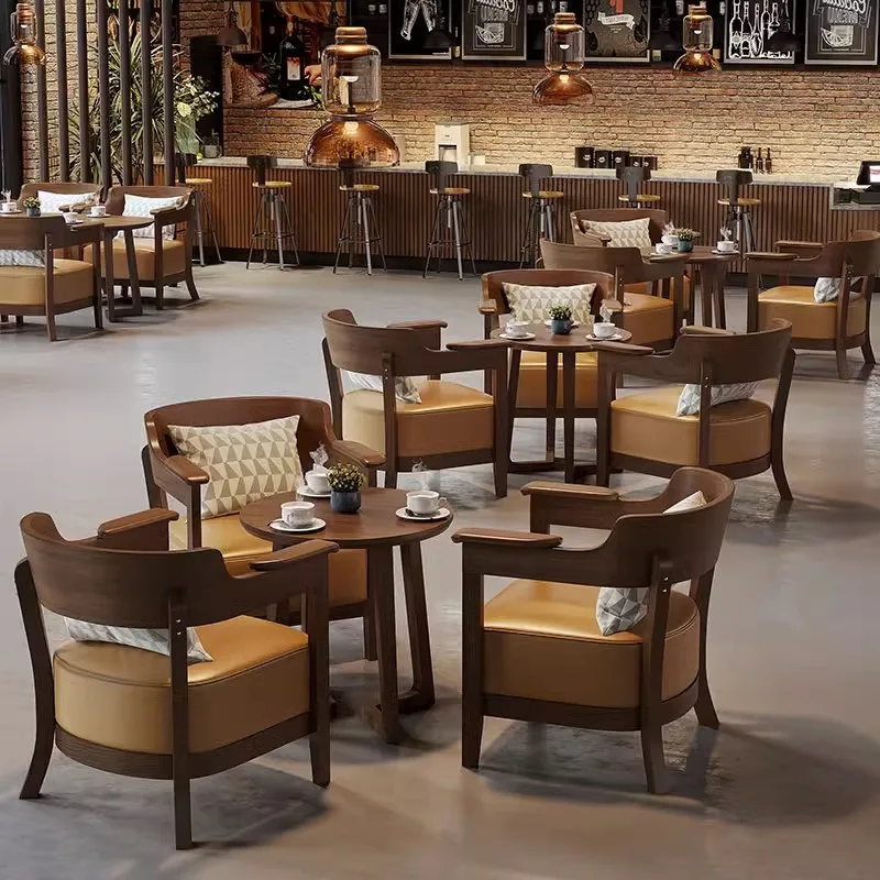 Modern Hotel Restaurant Furniture Fast Food Restaurant Table Sets Coffee Shop Furniture Cafe Table and Chair New Design view 2