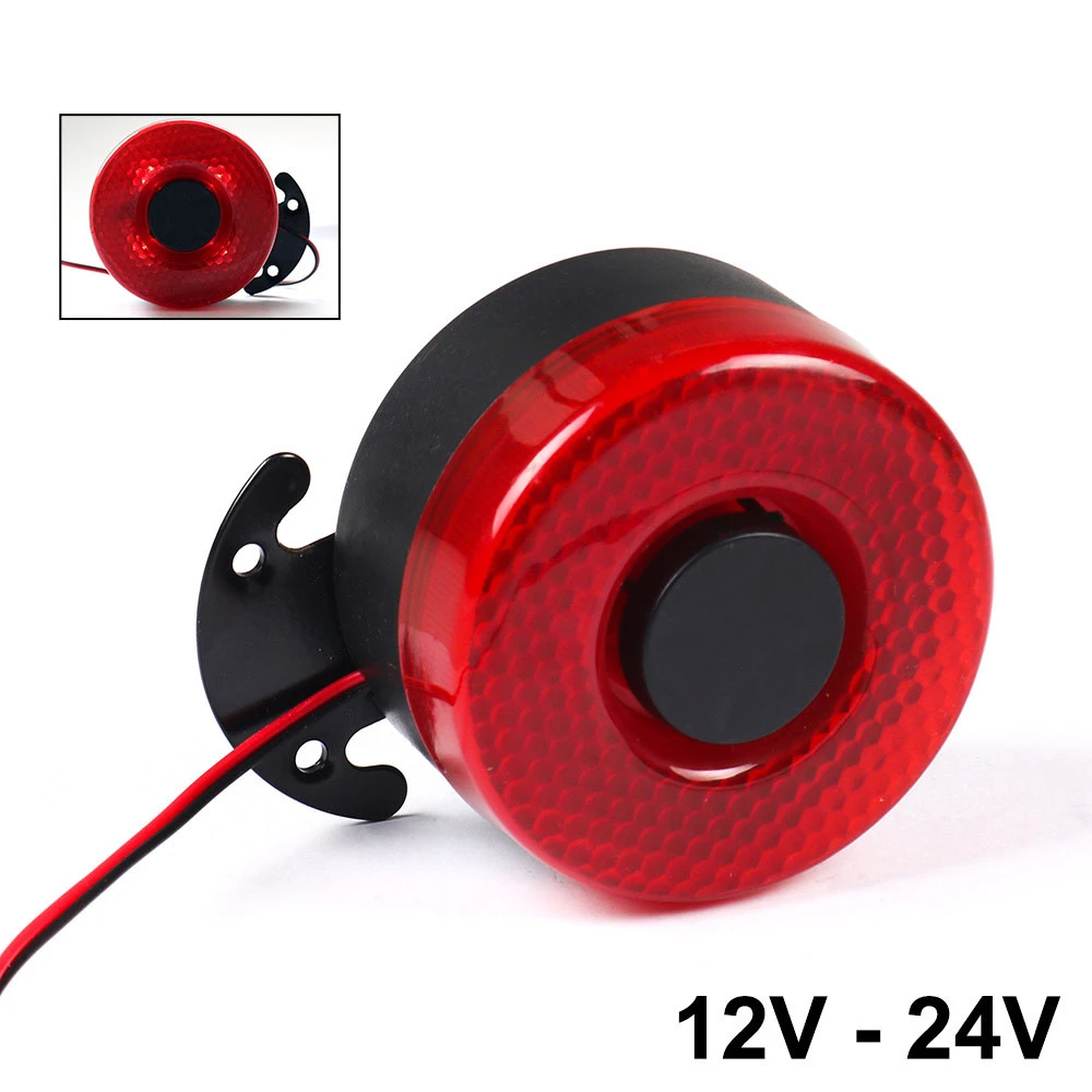 DC 12V-24V 105dB Auto Warning Siren Sound Signal Backup Alarms Horns With LED Beep Reverse Air Horn for the Car