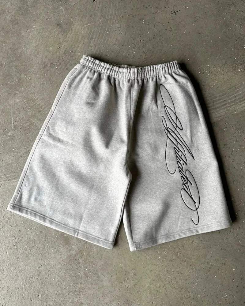 American Retro Loose Casual Letter Printed Shorts, Street Shorts, Men's Y2k Casual Pants, Daily Comfortable Wearing Style
