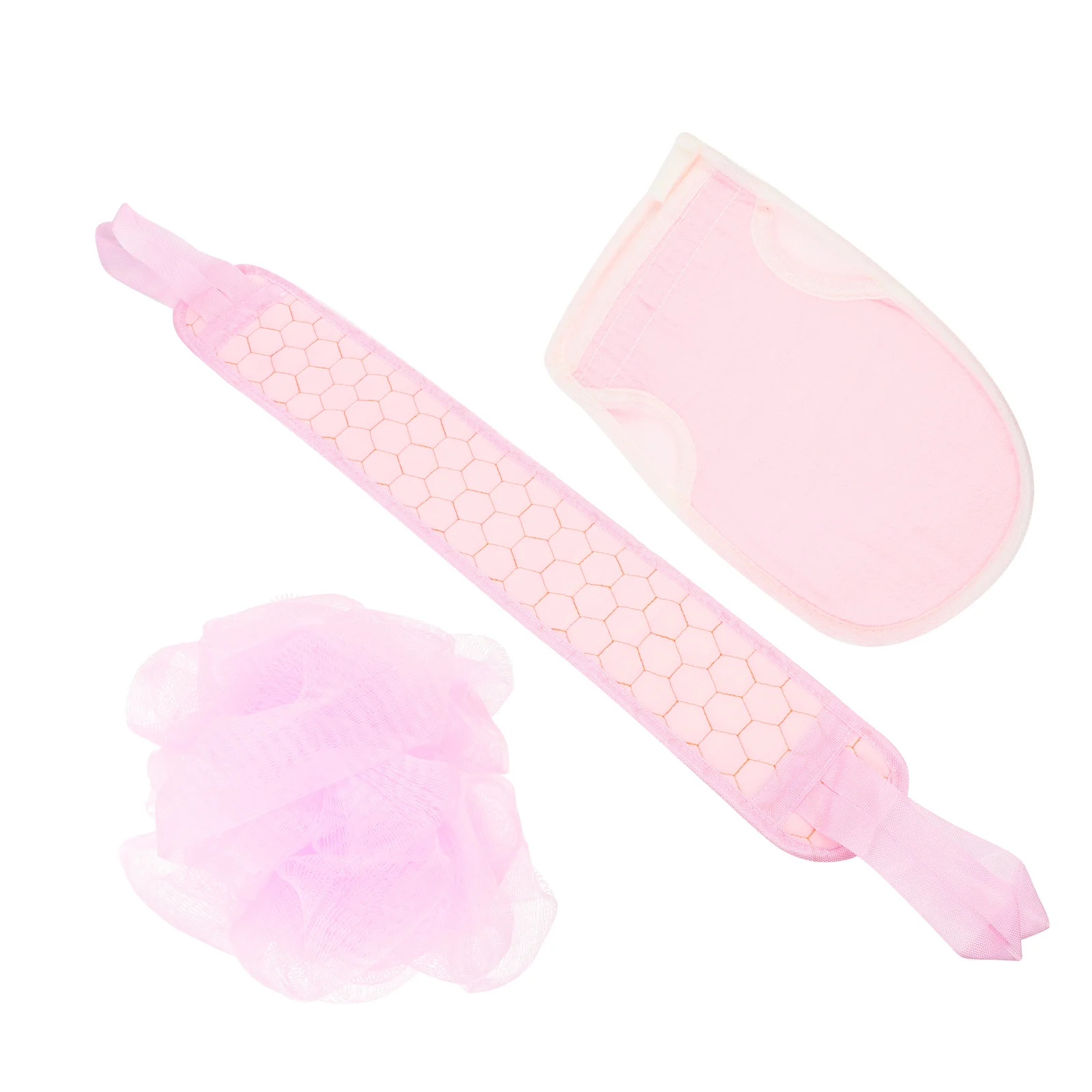 

1 set 1 Set Exfoliating Bath Towel Double Side Portable Body Scrubber For Shower Back Cleaning Bathing Foaming Mesh Household