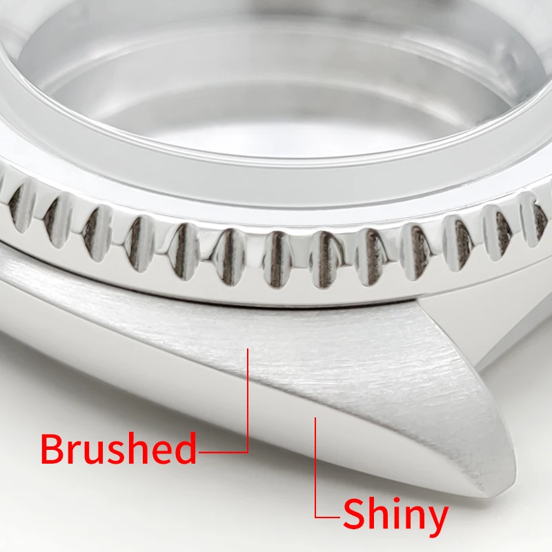 سلحفاة SKX مصقول الصلب إنهاء ساعة حافظة فضية MOD NH35 NH36 4R36 ساعات من الفولاذ المقاوم للصدأ حالات أجزاء الحركة مع حلقة الفصل