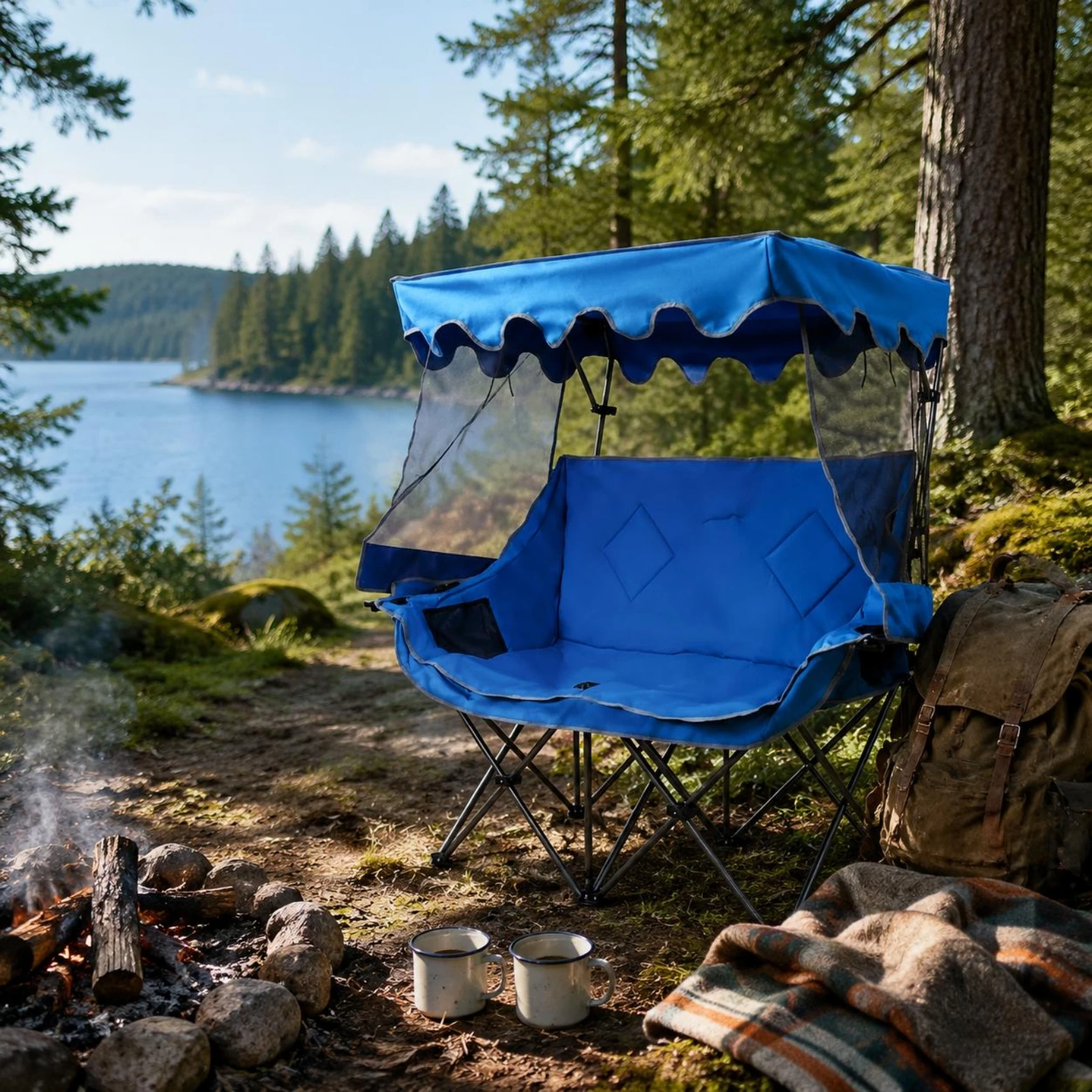 Camping Chair with Canopy Heav - Outdoor Furniture Loveseat review and price