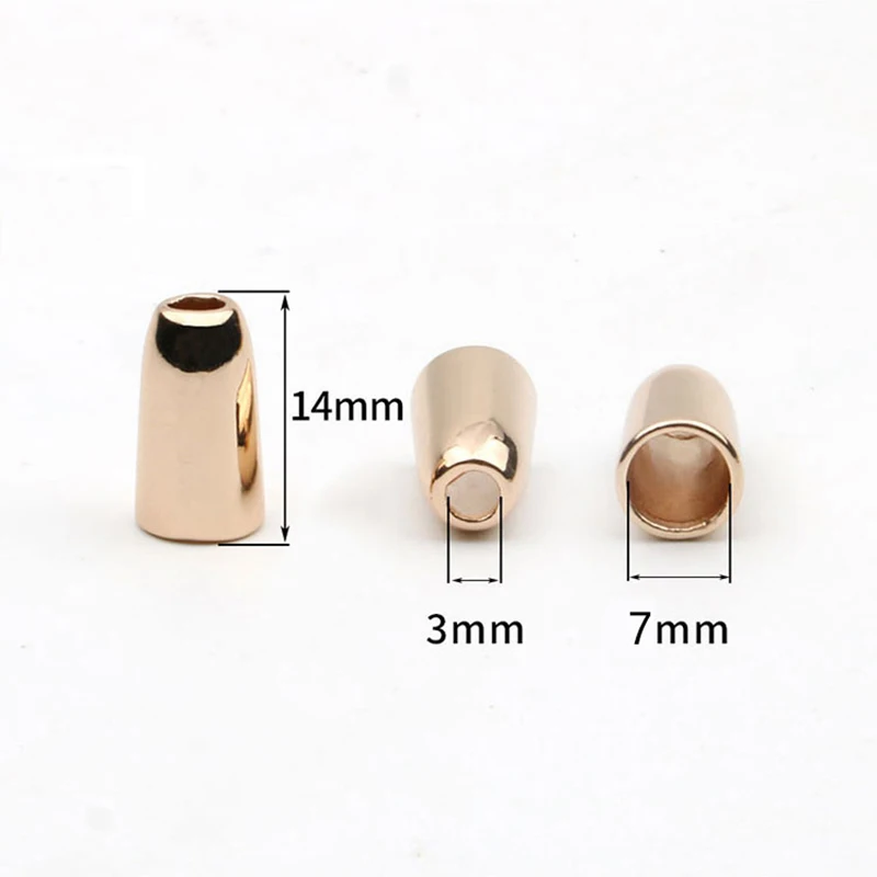 10pcs Alloy Cord End Cap Metal Bell Stopper For Hoodie Clothing Pants Bags Elastic Rope Stop Ends Decorative DIY Crafts Supplies