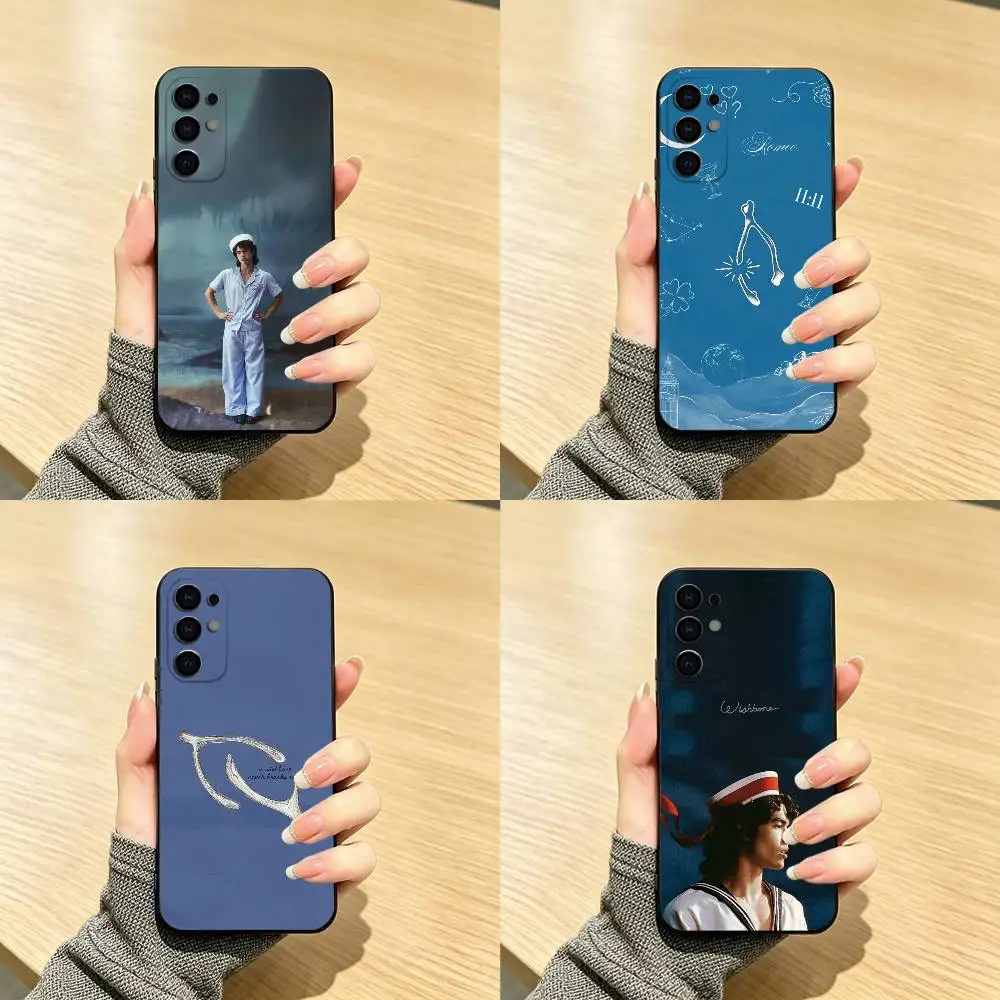 C-Conan Gray Wishbone Phone Case For Samsung S25,S24,S21,S22,S23,S30,Ultra,S20,Plus,Fe,Lite,Note,10,Black Cover