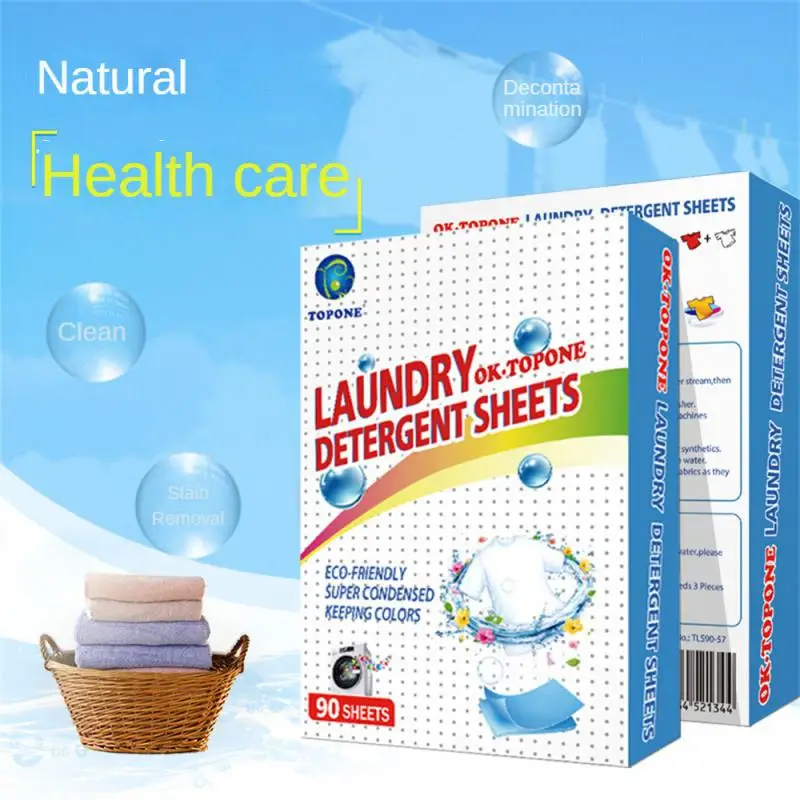 90pcs/pack Laundry Tablets Household Portable Non-liquid Powder Soap Easy Dissolve Laundry Detergent Softener Laundry Supplies